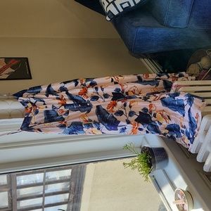 Sadie & Sage Pink and Blue Floral Midi Romper Size L